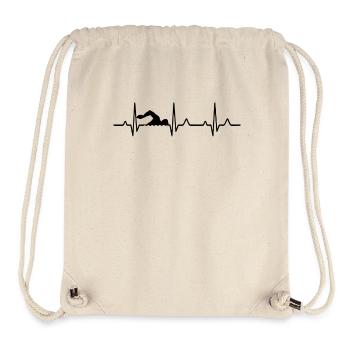 Battement de coeur - Sac à cordon recyclé Stanley/Stella - blanc naturel - Devant