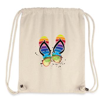 Summer Vibes Flip Flops Lunettes - Sac à cordon recyclé Stanley/Stella - blanc naturel - Devant