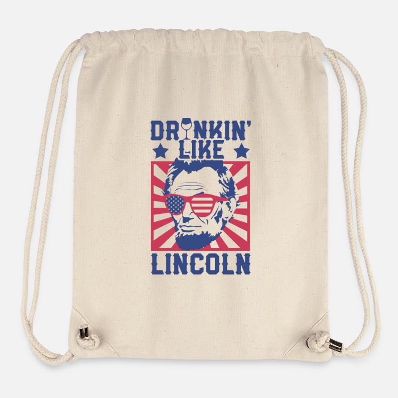 Drinking Like Lincoln Independence Day - Stanley/Stella recycelter Gym Bag - Naturweiß