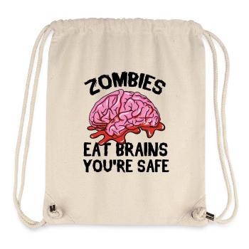 Zombies eat brains your safe - Stanley/Stella Recycled Gym Bag - natural - Front
