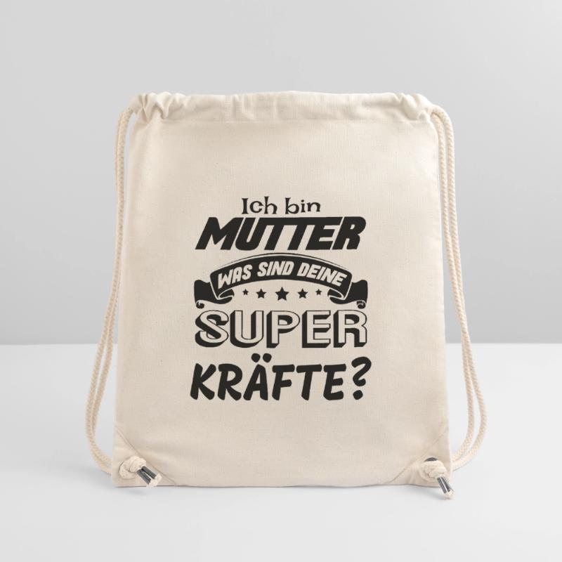 Ich bin Mutter was sind deine Superkräfte?Geschenk Stanley/Stella recycelter Gym Bag