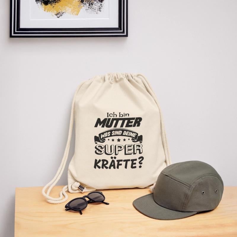 Ich bin Mutter was sind deine Superkräfte?Geschenk Stanley/Stella recycelter Gym Bag