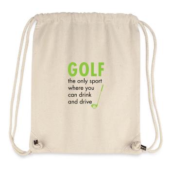 Golf golfen Golfschläger Caddy Geschenk Golfshirt - Stanley/Stella recycelter Gym Bag - Naturweiß - Vorne