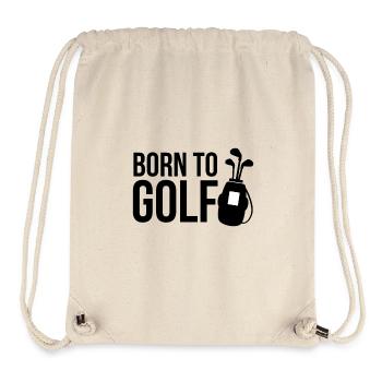 Golf golfen Golfschläger Caddy Geschenk Golfshirt - Stanley/Stella recycelter Gym Bag - Naturweiß - Vorne
