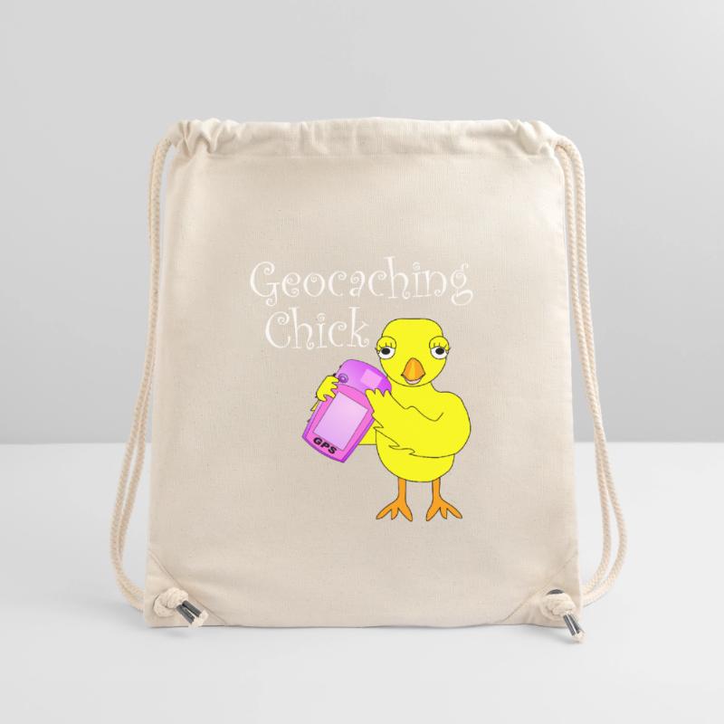 Geocaching Chick White Text Stanley/Stella Recycled Gym Bag