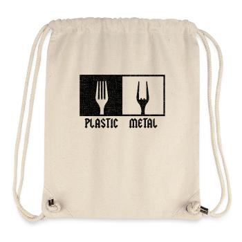 Plastic Metal Music Fritgabel Festival Rock Fans - Sac à cordon recyclé Stanley/Stella - blanc naturel - Devant