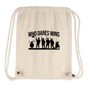 Who Dares Wins – Elite Military Silhouettes - Stanley/Stella Recycled Gym Bag - natural - Front