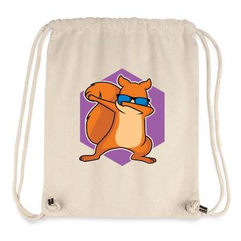 Tanzendes Eichhörnchen - Stanley/Stella recycelter Gym Bag - Naturweiß - Vorne