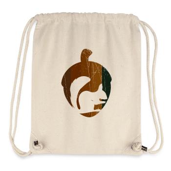 Haselnuss - Eichhörnchen - Stanley/Stella recycelter Gym Bag - Naturweiß - Vorne