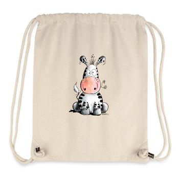 Kleines Zebra I Drolliges Afrika Wildtier Design - Stanley/Stella recycelter Gym Bag - Naturweiß - Vorne
