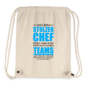 lustiges Chef Geschenk stolzer Chef Idee - Stanley/Stella recycelter Gym Bag - Naturweiß - Vorne
