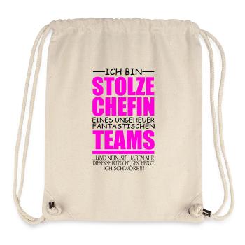 lustiges Chefin Geschenk stolze Chefin Idee - Stanley/Stella recycelter Gym Bag - Naturweiß - Vorne