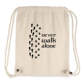 559 dog never walk alone b - Stanley/Stella Recycled Gym Bag - natural - Front