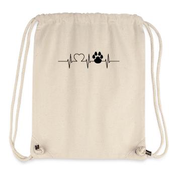 lustiges Hunde Spruch Geschenk Hund Vierbeiner wuf - Stanley/Stella recycelter Gym Bag - Naturweiß - Vorne