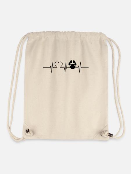 lustiges Hunde Spruch Geschenk Hund Vierbeiner wuf - Stanley/Stella recycelter Gym Bag - Naturweiß