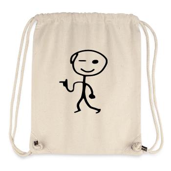 Stick man cool man - Stanley/Stella Recycled Gym Bag - natural - Front