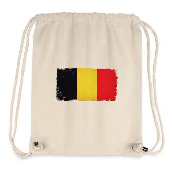 Drapeau Grunge Belgium - Sac à cordon recyclé Stanley/Stella - blanc naturel - Devant