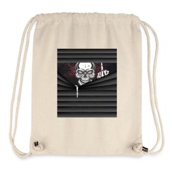 Halloween Kostüm Skelett Mittelfinger - Stanley/Stella recycelter Gym Bag - Naturweiß - Vorne