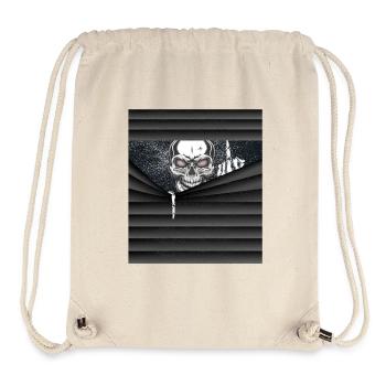 Halloween Kostüm Skelett Mittelfinger - Stanley/Stella recycelter Gym Bag - Naturweiß - Vorne