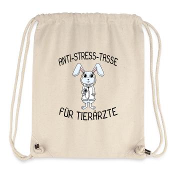 Tasse für Tierärzte mit Hase - Stanley/Stella recycelter Gym Bag - Naturweiß - Vorne