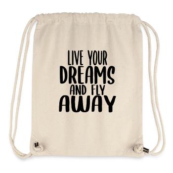 Motivationsspruch Leb deinen Traum - Stanley/Stella recycelter Gym Bag - Naturweiß - Vorne