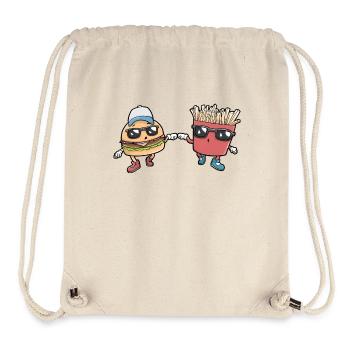 Burgers and fries - Stanley/Stella Recycled Gym Bag - natural - Front