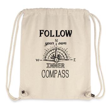 Follow Compass - Stanley/Stella recycelter Gym Bag - Naturweiß - Vorne