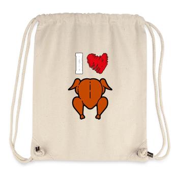 Lustiges I Love Chicken BBQ Grillen Design - Stanley/Stella recycelter Gym Bag - Naturweiß - Vorne