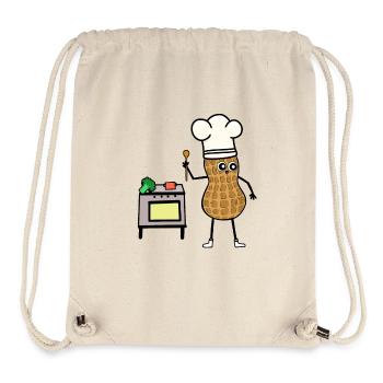 Cacahuète cuisine cuisine cuisinière cuisinière amateur - Sac à cordon recyclé Stanley/Stella - blanc naturel - Devant