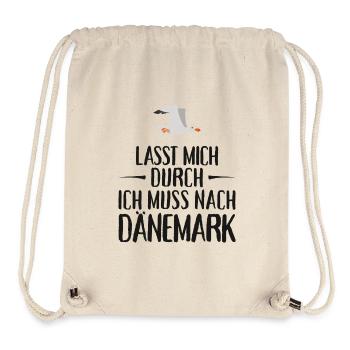 Lasst mich durch ich muss nach Dänemark Möwe - Stanley/Stella recycelter Gym Bag - Naturweiß - Vorne