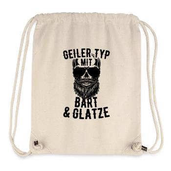 Geiler Typ Mit Bart & Glatze Glatzkopf Bartträger - Stanley/Stella recycelter Gym Bag - Naturweiß - Vorne