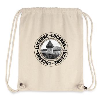 Lucerne Circular Stamp Chapel Bridge - Stanley/Stella Recycled Gym Bag - natural - Front