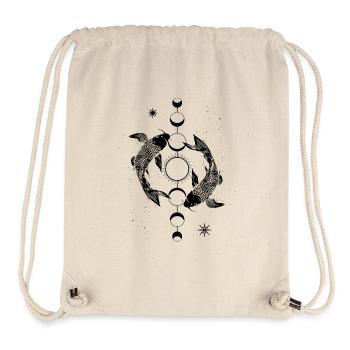 Koi Carpe lune phase lune soleil japonais poisson - Sac à cordon recyclé Stanley/Stella - blanc naturel - Devant