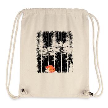 Sweet Fox in the Forest Retro Pattern Vintage Tree Forest - Stanley/Stella Recycled Gym Bag - natural - Front