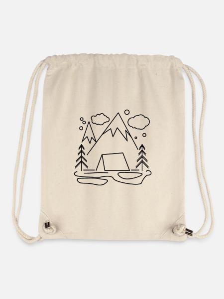 Berg Berge Wandern - Stanley/Stella recycelter Gym Bag - Naturweiß