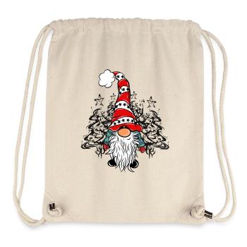 Gnome Art de Noël - Sac à cordon recyclé Stanley/Stella - blanc naturel - Devant