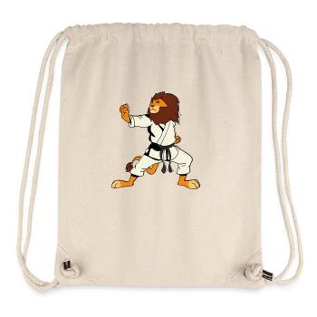 Comic Löwe macht Karate - Stanley/Stella recycelter Gym Bag - Naturweiß - Vorne