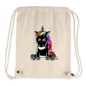 Böse schlecht verdorben grimmig Emotion Einhorn - Stanley/Stella recycelter Gym Bag - Naturweiß - Vorne