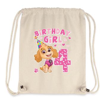 Paw Patrol 4 Jahre alt Geburtstag Skye - Stanley/Stella recycelter Gym Bag - Naturweiß - Vorne