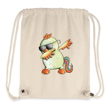 Dab Dance Rooster I Dabbendes Poulet - Sac à cordon recyclé Stanley/Stella - blanc naturel - Devant