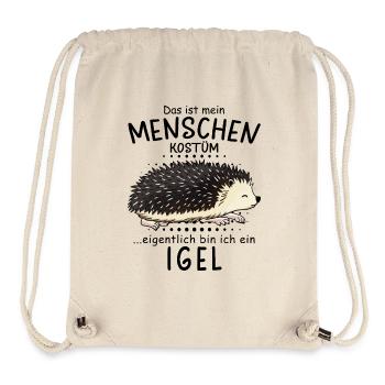 Lustiges Afrikanischer Weißbauchigel Igel Kostüm - Stanley/Stella recycelter Gym Bag - Naturweiß - Vorne