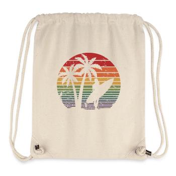 Retro Vintage Beach Surfer Surfboarder Surf Fan - Stanley/Stella recycelter Gym Bag - Naturweiß - Vorne