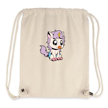 Kawaii Bébé Licorne - Sac à cordon recyclé Stanley/Stella - blanc naturel - Devant