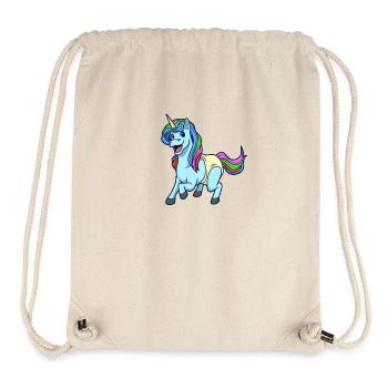 Kawaii Bébé Licorne - Sac à cordon recyclé Stanley/Stella - blanc naturel - Devant