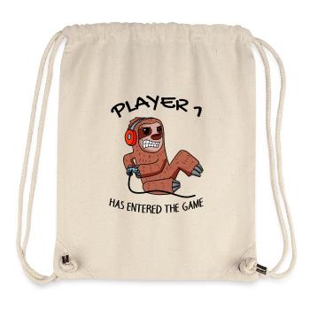 First Baby Player 1 Pregnant Baby Sloth - Stanley/Stella Recycled Gym Bag - natural - Front