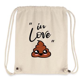 kawaii poop - Stanley/Stella Recycled Gym Bag - natural - Front