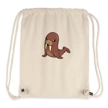 Kawaii Walrus - Stanley/Stella Recycled Gym Bag - natural - Front