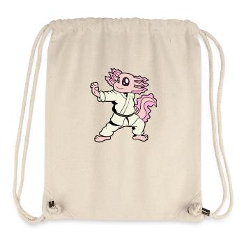 Comic Axolotl macht Karate - Stanley/Stella recycelter Gym Bag - Naturweiß - Vorne