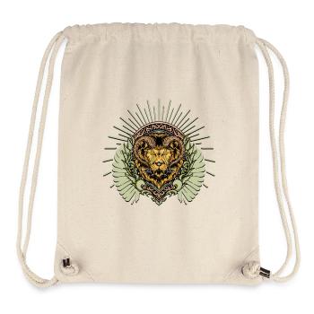 Beeindruckender gehörnter Löwe - Stanley/Stella recycelter Gym Bag - Naturweiß - Vorne