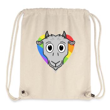 Goat Lgbt Rainbow Colors - Stanley/Stella Recycled Gym Bag - natural - Front